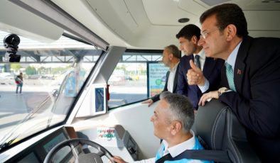 İmamoğlu elektrikli metrobüsü test etti