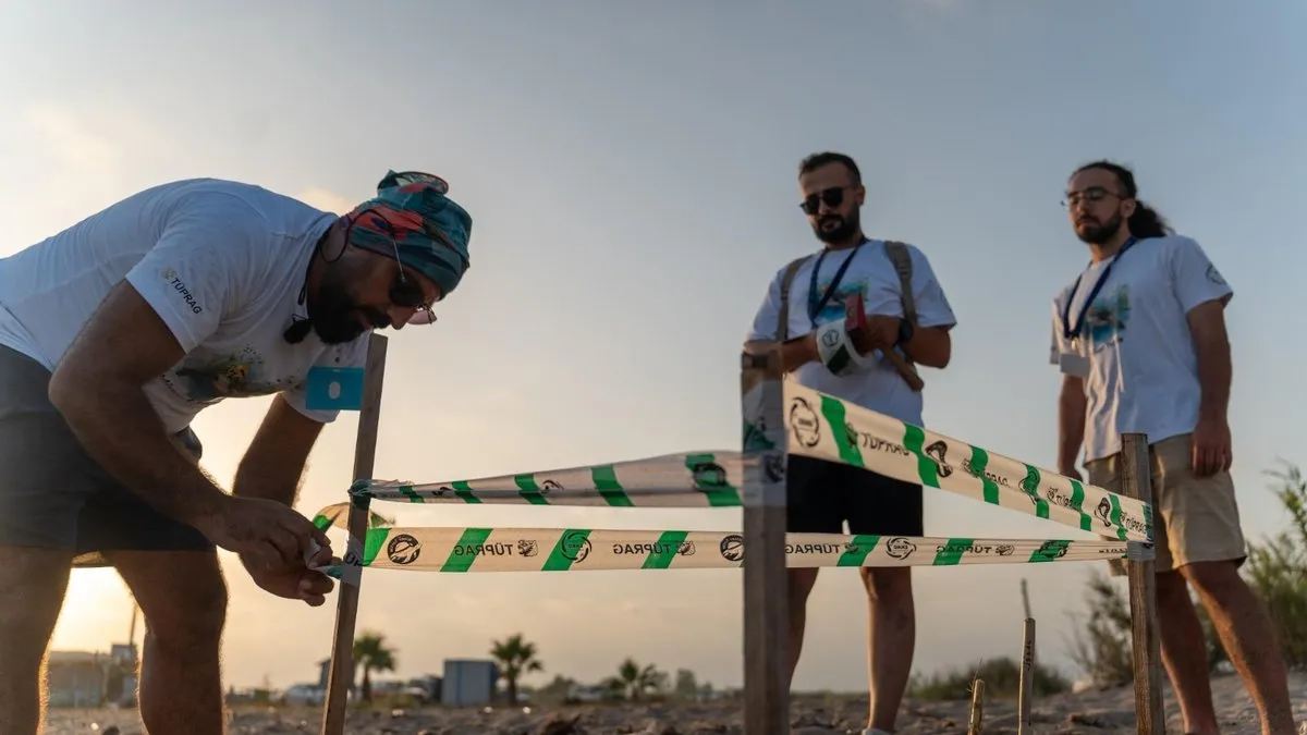 100 bin deniz kaplumbağası denizle buluştu